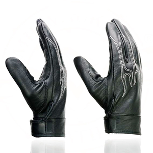 ถุงมือมอเตอร์ไซค์กันน้ำหนังสีดำสำหรับผู้ชาย Samroz Sports พร้อมวัสดุผสมผ้าและหนัง - Product Image 4
