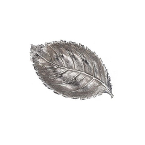Leaf Shape Metal <b>Decorative</b> <b>Plate</b> Handmade Engraved Plant Pattern Vintage Style Food And Snacks Serving Platters - Product Image 2