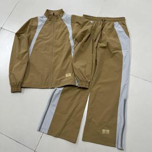 Custom Mens Color Block Patchwork Windbreaker Polyester Nylon Tracksuit Mens Track <b>Zip</b> <b>up</b> <b>Jacket</b> and Shorts Tracksuit - Product Image 1