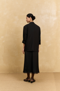 Vestidos Casuales de Verano con Botones en las Mangas, Corte Holgado y Transpirable, Abertura Lateral Recta, Rayas Teñidas con Hilo, Logotipo Frontal - Product Image 2