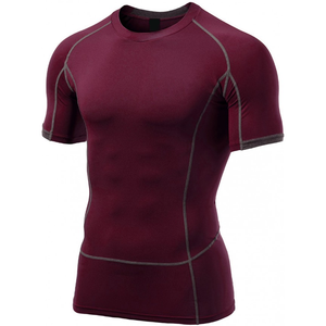 T-shirts de sport légers pour hommes en gros, à séchage rapide, à manches courtes, respirants, de compression - Product Image 1