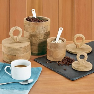 Recipiente de Almacenamiento de Alimentos de Madera de Gran Capacidad, el Más Vendido, para Organización de Estantes de Cocina y Almacenamiento Decorativo en la Despensa - Product Image 6