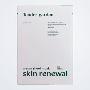 Produits de soin coréens K-Beauty Tender Garden Skin Renewal Cream Sheet Mask 1 Sheet Fabriqué en Corée - Product Image 6