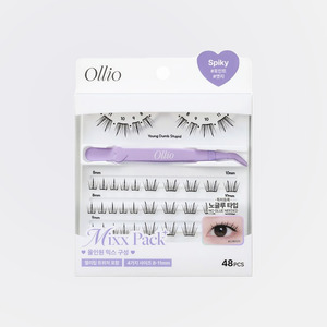 ขนตาปลอมเกาหลี PBT ยี่ห้อ Ollio ชุดผสมแบบไม่ต้องใช้กาว รุ่น Spiky super bonder - Product Image 5