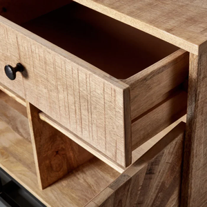 Luxury Beautiful Solid Wood Sideboard <b>Cabinet</b> with Ample <b>Storage</b> Wooden Buffet Unit for <b>Dining</b> <b>Room</b> Living <b>Room</b> Furniture - Product Image 6