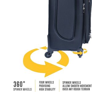 Set di 2 Zaini Neri Moderni Leggeri e Impermeabili con Serratura TSA e Ruote Girevoli per Viaggi Facili e Vacanze - Product Image 4