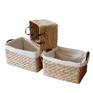 Cestas Multifuncionales Vintage Tejidas a Mano con Jacinto de Agua, Ecológicas y Económicas, con Asa Cómoda para el Dormitorio - Product Image 2