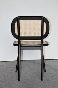 Chaise de salle à manger ronde en bois de mahogany massif et rotin pour la maison, la villa, l'appartement et l'hôtel - Product Image 4