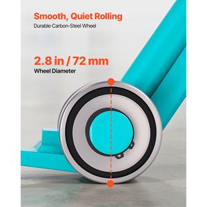 Carrello a leva in acciaio al carbonio con capacità di carico di 4 tonnellate, barra a leva da 56,5 pollici con ruote per pallet di grandi dimensioni, stile a scalpello - Product Image 4