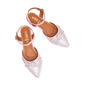 WN5334 Pink Back Open Chunky Zapatos - Product Image 1