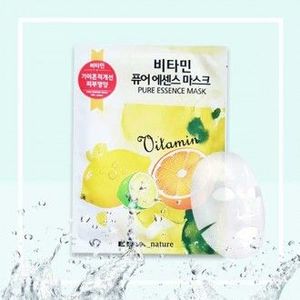 Maschera Viso Coreana Illuminante alla Vitamina, Confezione da 10 Pezzi, Maschera Idratante per la Cura della Pelle - Product Image 2
