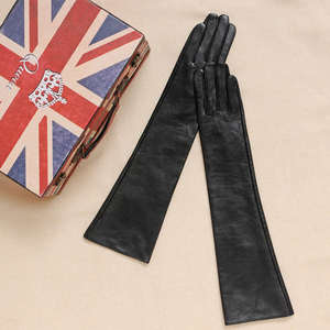 Guantes de invierno de piel de cordero para mujer, cálidos, cómodos, funcionales, elegantes, a la moda, para uso diario al aire libre, guantes para conducir - Product Image 1