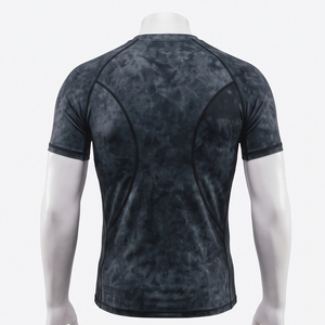 T-shirt de compression sans coutures pour homme, haut de sport tricoté très élastique, anti-transpiration, pour la musculation et l'entraînement - Product Image 2