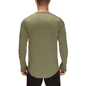T-shirts en gros, t-shirts pas chers, t-shirts de fitness à séchage rapide et haute élasticité, chemises pour hommes à manches longues - Product Image 3