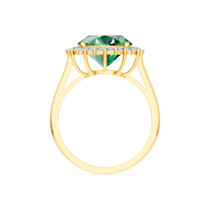 Anillo de Oro Sólido de 14K, 9K, 10K, 18K con Gema de Laboratorio de 5 Quilates, Certificado IGI, Joyería Fina Ética, Fabricante Mayorista RJC OEM ODM R102085 - Product Image 4