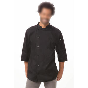 Chaqueta de Chef Unisex de Mezclilla Tejida con Logotipo Personalizado, Mangas Cortas/Largas, Uniforme para Restaurante, Hotel, Cocina y Servicio de Alimentos - Product Image 3