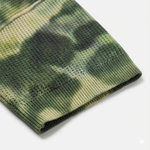 เสื้อถักแบบสั่งทำสำหรับผู้ชาย เนื้อผ้าตาข่ายระบายอากาศ สไตล์สตรีทแวร์ทรงโอเวอร์ไซส์ วินเทจ ลายมัดย้อม เสื้อถักไซส์ใหญ่พิเศษสำหรับผู้ชาย - Product Image 5