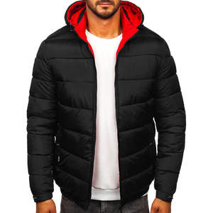 Chaquetas Acolchadas Cómodas para Hombre, Cuello Alto de Lona, Personalizables OEM, para Invierno al Aire Libre - Product Image 1