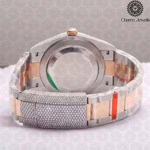 Montre de luxe Charm_Jewells en acier inoxydable 40 mm, cadran analogique, verre lumineux, mouvement mécanique, mode homme, date automatique, étanche - Product Image 5