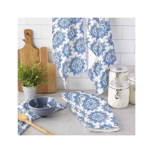 Stylish Gifting Purpose Holiday Tea <b>Towel</b> Christmas Wreath Embroidered Cotton <b>Kitchen</b> Dish Cloth Decorative Wholesale Supplier - Product Image 4