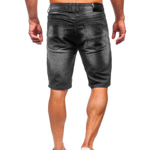 Nouveau Short Bermuda en Jean Décontracté pour Homme, Collection Printemps 2026, en Coton Uni, Style Mode Estival, Logo Personnalisé, Effet Délavé - Product Image 4