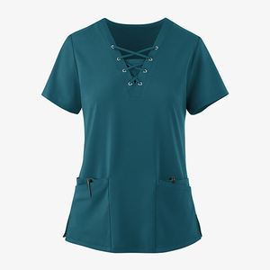 Blusas Médicas Modernas para Mujer, Nueva Colección, Cómodas, 72% Poliéster/21% Rayón/7% Elastano, Tejido de Punto, Diseño Personalizado al por Mayor - Product Image 2