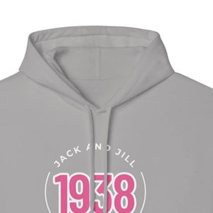 เสื้อฮู้ดแจ็คแอนด์จิล สีชมพู รุ่นปี 1938 แบบยูนิเซ็กส์ เนื้อผ้านุ่มพิเศษ สวมใส่สบาย เหมาะสำหรับทุกวัน สไตล์สตรีทแวร์ ขายส่งเสื้อผ้า - Product Image 3