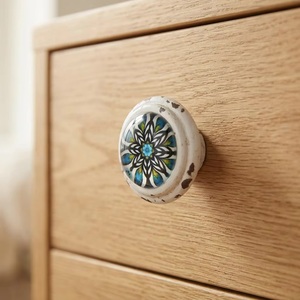 Metal Crystal Furniture Handles Cabinet Knobs Modern Design Eco-Friendly Easy Installation Multi-Function <b>White</b> Blue Green - Product Image 5