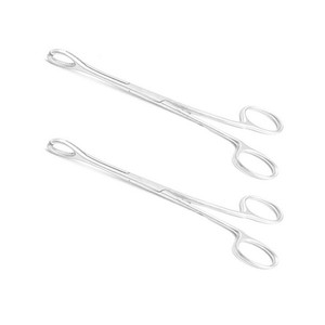 Pinzas para Esponjas, Instrumento Quirúrgico de Acero Inoxidable de Grado Médico, Pinzas Reutilizables para Aplicación de Apósitos, para Uso Hospitalario en Quirófano - Product Image 3