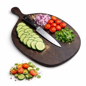 เขียงไม้มะม่วง 48x38 ซม. หนา 3 ซม. |   เขียงกันลื่นสำหรับงานหนักสำหรับห้องครัว |   เป็นมิตรกับสิ่งแวดล้อม ปราศจากสาร BPA ใช้งานง่าย - Product Image 1