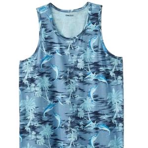 Outdoor Cotton <b>Men's</b> Tank Top <b>Vest</b> Comfortable Singlet Style Knitted Jersey Silk Screen <b>Multi</b> Color Printed Tank Tops for Adults - Product Image 2
