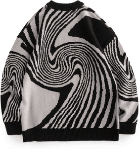 <b>Men's</b> Casual Loose Fit Knit <b>Sweater</b> Round <b>Neck</b> Knitted <b>Men's</b> Streetwear Knitted Pullover <b>Men's</b> Casual Pullover <b>Sweater</b> - Product Image 2