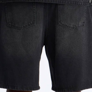Popular Men Denim Shorts High Street Solid Vintage Wash Classic Style 100% Cotton Nonwoven Eco-Friendly Quick Dry Wholesale - Product Image 4