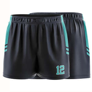 Shorts de football pour hommes en gros, personnalisés, tricotés, avec cordon de serrage, pour l'entraînement sportif, 100 % polyester, couleur unie, style décontracté et rétro, pas cher - Product Image 1