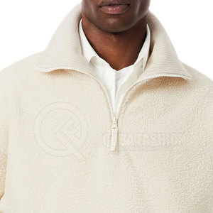 Modern Active Lifestyle Cotton Blended <b>Men</b> <b>Half</b> <b>Zip</b> Polar Fleece Pullover Lightweight Warm Sports Clothing - Product Image 6