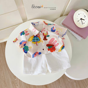 Ensemble de vêtements pour garçons d'été de haute qualité, style décontracté de plage, vêtements pour enfants, ensembles de vêtements pour tout-petits - Product Image 3