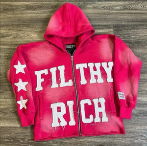 เสื้อฮู้ดผ้าคอตตอนพิมพ์ลายกรดเทอร์รี่ซักได้ใส่ได้ทั้งชายและหญิงมีฮู้ดผ้าเทอร์รี่แฟชั่นใหม่ประดับพลอยเทียม - Product Image 5