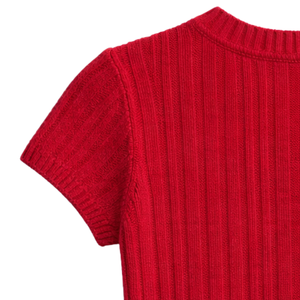 Camiseta de punto acanalado texturizado para mujer, manga corta, cuello redondo, corte ajustado, informal, top de verano, blusa suave y elástica para uso diario, estilo ComfortFit - Product Image 5