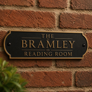 <b>Personalised</b> Custom Brass Name <b>Plaque</b> The Lancaster Door Sign Engraved Brass Nameplate Elegant Personalized House Door <b>Plaque</b> - Product Image 2