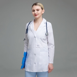 Batas Médicas Blancas al por Mayor, Uniformes de Enfermería, Batas de Laboratorio, Uniformes para Farmacias, Clínicas Veterinarias, Ropa de Trabajo Unisex - Product Image 2