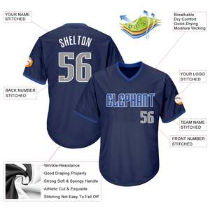 Tendance du moment : Uniforme de baseball personnalisé, nom et numéro d'équipe personnalisés, maillot à col en V, passepoil contrastant, vêtements de sport, fabricant OEM - Product Image 4