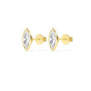 Pendientes de Diamantes Cultivados en Laboratorio de Oro Amarillo de 9K Premium, 2.00 CTW, Forma Marquesa, Joyería Elegante para Novia, Accesorio para Mujer - Product Image 1