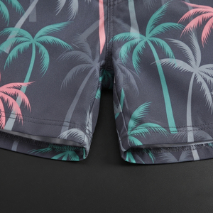 Hot Selling Solid Plain Dyed Digital Printing Comfort Quick Drying Printed Swim <b>Trunks</b> Drawstring Elastic Waistband Beach Short - Product Image 5