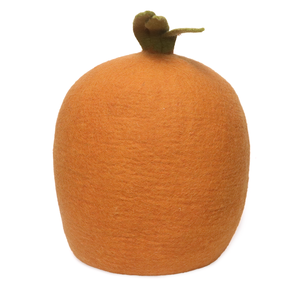 Cute Pumpkin Shape Wool Felt <b>Cat</b> Bed Cave Soft <b>Indoor</b> Pet Nest for <b>Cats</b> Autumn Style Hand Wash Only - Product Image 5