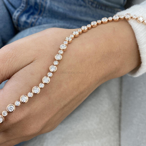 Premium Lab Grown Diamond Bracelet 10K 14K 18K <b>Gold</b> IGI Graded Fine Jewelry White Yellow <b>Rose</b> <b>Gold</b> Finish - Product Image 1