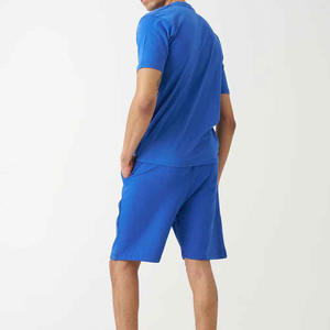 Ensemble décontracté d'été pour homme respirant, chemise à manches courtes et short, couleur unie, design unique et ample - Product Image 3