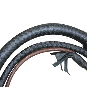Látigo de Cuero Genuino Hecho a Mano de Primera Calidad, Mango Resistente y Duradero, Diseño Flexible, Ideal para Entrenamiento y Uso en Exteriores - Product Image 3