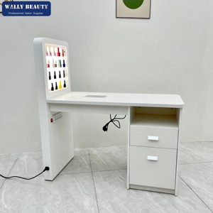 Professional <strong>White</strong> MDF Manicure Table with Dust Collector Nail <strong>Desk</strong> Mesas De Manicura Large Storage <strong>Drawers</strong> - Product Image 1