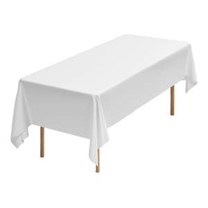 Manteles Rectangulares Blancos, Paquete de 10, 60 x 102 Pulgadas, Lavables a Máquina, Resistentes a las Arrugas, de Poliéster, para Bodas, Fiestas y Banquetes - Product Image 1