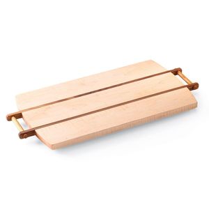 JUNJI Customizable Bamboo Square Nesting Serving Trays <b>Rectangular</b> Shape with Cut Handles for Kitchen & Bathroom Use - Product Image 4